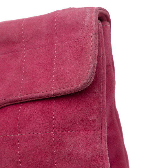 Pre-Loved Chanel CC Choco Bar Suede Beaded Chain Flap - Picture 9 of 12